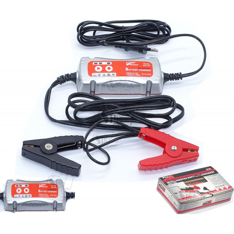 Chargeur Intelligent pour Batterie Rechargeable 6/12V DFC150 0.9A 230V PRO USER