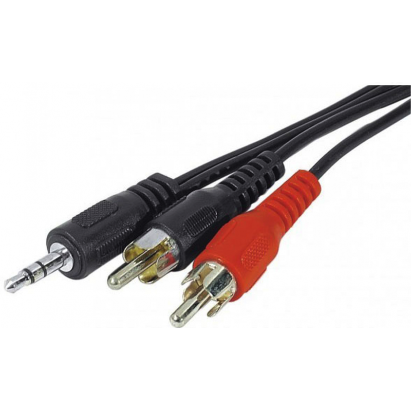 Cordon Jack.M 3.5mm Stéréo/2RCA.M-1.2m